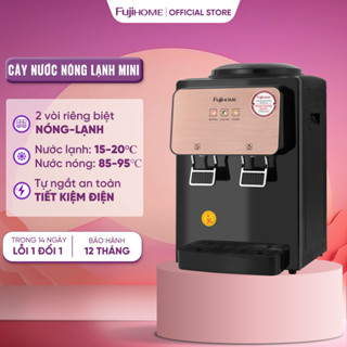 Cây nước nóng lạnh để bàn mini Nhập Khẩu Fujihome WD03E, máy nước nóng lạnh uống trực tiếp bình lọc dispenser water