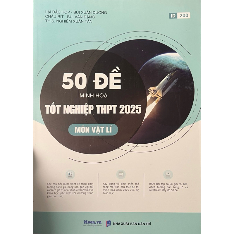 Sách - 50 Đề Minh Họa Tốt Nghiệp THPT 2025 - Môn vật lí