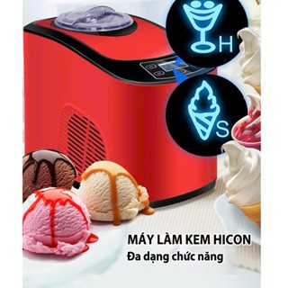 Máy làm kem tươi Hicon chính hãng tự động dung tích lớn 1.5L , Máy làm kem tại nhà tiện dụng máy làm kem cho gia đình