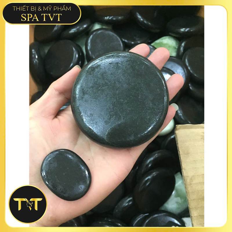 ĐÁ NÓNG SPA KT 8.8CM, ĐÁ NÚI LỬA MASSAGE TOÀN THÂN