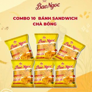  Combo 10 Bánh Sandwitch Chà Bông Rong Biển Phô Mai  Bánh Bảo Ngọc 