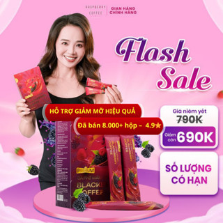 Cà Phê Giảm Cân Mâm Xôi Hộp 15Gói - Raspberry Coffee Chính Hãng Kèm Quà Tặng - Cafe Hỗ Trợ Giảm Cân