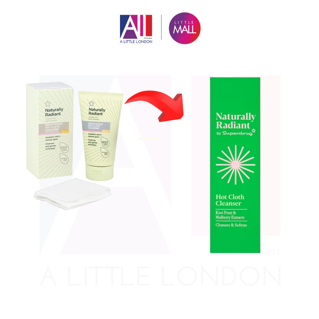 Tẩy trang khăn nóng Superdrug Naturally Radiant Brightening/ Vitamin E Hot Cloth Cleanser (Bill Anh)