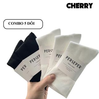 COMBO 5 đôi tất nữ Hàn Quốc cao cấp chất liệu cotton - Cherry shop