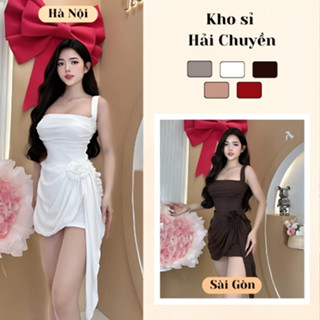 [BIG SALE 15.4] Đầm body ngắn bông hoa tua rua  B19- Kho Sỉ Hải Chuyền