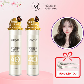 Gôm mềm giữ nếp tóc Urose, Xịt tạo phồng chân tóc giúp tóc bồng bềnh, giữ nếp không gây bết dính