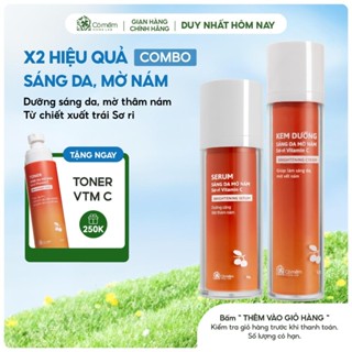 Bộ đôi dưỡng sáng da mờ thâm nám tàn nhang Vitamin C chiết xuất Sơ-ri Cỏ Mềm