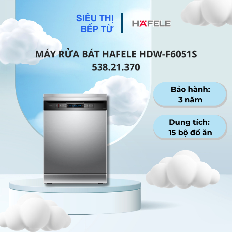 Máy Rửa Chén Độc Lập HDW-F6051S Hafele 538.21.370 - thiết kế hiện đại - STBT