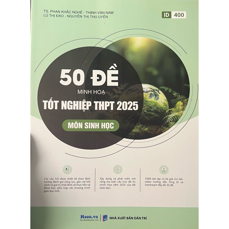 Sách - 50 Đề Minh Họa Tốt Nghiệp THPT 2025 - Môn Sinh Học
