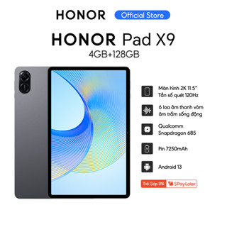 Máy tính bảng HONOR Pad X9 (WiFi) 4GB+128GB | Màn hình 2K 11.5" 120Hz | Pin 7250mAh | BH 13 tháng