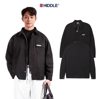 Áo khoác màu đen kaki nam cổ bẻ HIDDLE 2 lớp có túi trong, form Regular nhiều size dễ phối đồ| H9-AK1