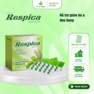 Viên dầu Respica  Softcap ,giảm ho, đau họng- Hộp 100 viên