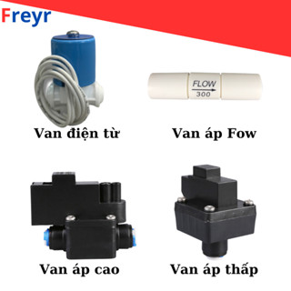 Combo 4 van điện từ,van áp cao,van áp thấp,van Flow. Dùng cho máy lọc nước RO