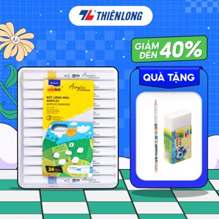 Bút lông màu Acrylic Markers 1 đầu brush Thiên Long Colokit 12/24/36 màu, chồng màu tốt, trang trí đa chất liệu