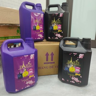 Nước Giặt Paris 5L THÙNG 4 CAN 20L Hương Nước Hoa Pháp – Sạch Sâu, Thơm Lâu, Siêu Tiết Kiệm - 5 LÍT