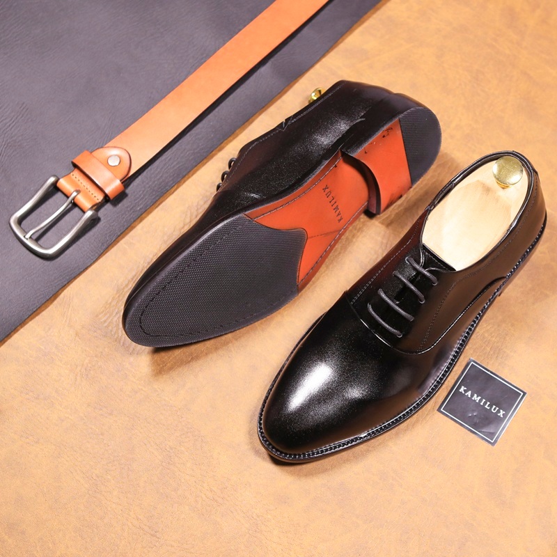(OF69) Giày Tây Nam Oxford Công Sở Cao Cấp KAMILUX Đế Phíp, Da Bò Nguyên Tấm Lịch Lãm, Sang Trọng