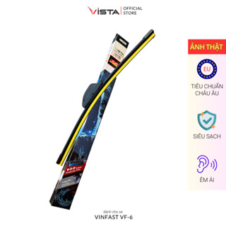 Gạt Mưa Cho Xe Vinfast VF-6 (VF6) Thương Hiệu VISTA - Thân Mềm Lưỡi Silicon - Tiêu Chuẩn Châu Âu - Siêu Sạch - Siêu Bền