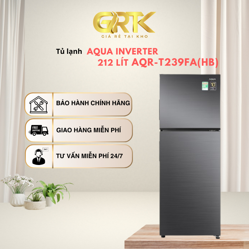 Tủ lạnh Aqua Inverter 212 lít AQR-T239FA(HB) – Giao Nhanh TP.HCM