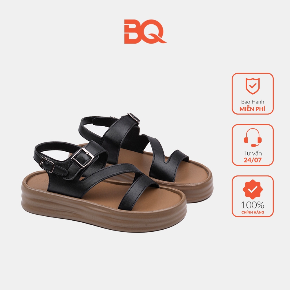 Giày sandal nữ đế bánh mì 5 phân quai ngang chéo trẻ trung BQ SD 0439