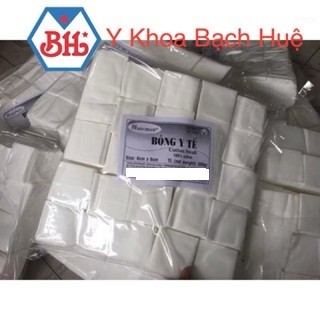 Bông gòn cắt miếng  6x6cm – 3x3cm Gói 500 gam – Bông y tế Bảo Thạch