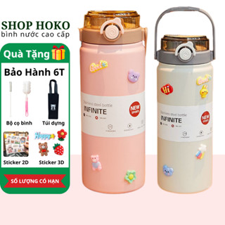Bình giữ nhiệt boss 1200ml inox 304  ly giữ nhiệt ShopHoKo quai xách ống hút đi làm đi học tiện lợi
