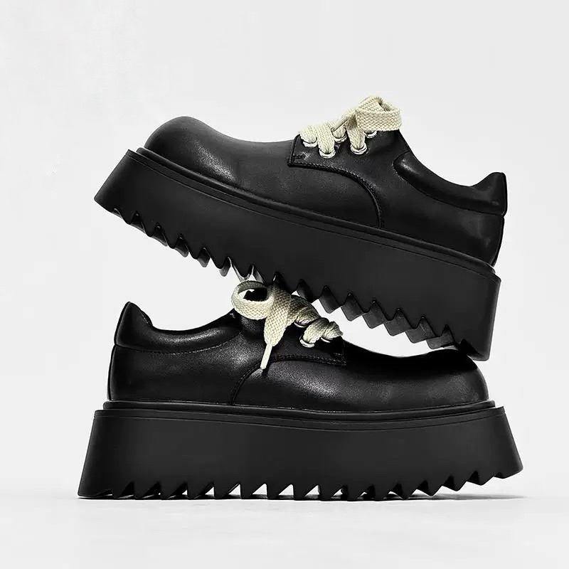Giày Chunky derby đế răng cưa cá tính Blade Derby Shoes tăng chiều cao