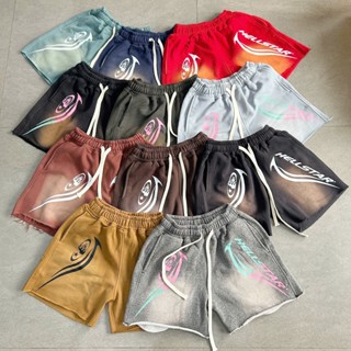 Quần short thun wash nỉ bông Hellstar