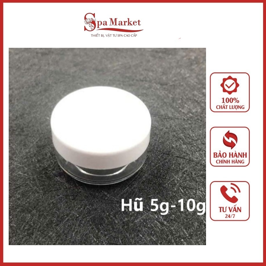 COMBO 10 Hũ chiết mỹ phẩm 5g/10g Hũ đựng kem chất liệu nhựa trong suốt dày dặn ( Màu ngẫu nhiên)
