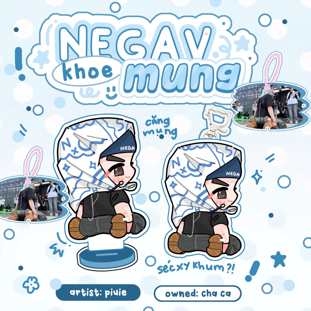 standee/keyring em Negav khoe mung