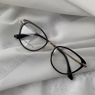 Gọng kính cận nữ mắt mèo 11916, mắt kính giả cận nữ nhựa Acetate tròng trong suốt chống tia UV ánh sáng xanh