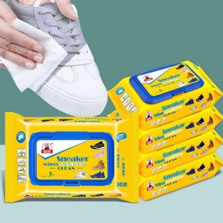 [ COMBO 3 GÓI ] Khăn Lau Giày Sneaker Siêu Sạch Hộp 30 Tờ Không Hoá Chất - PTLUXURY