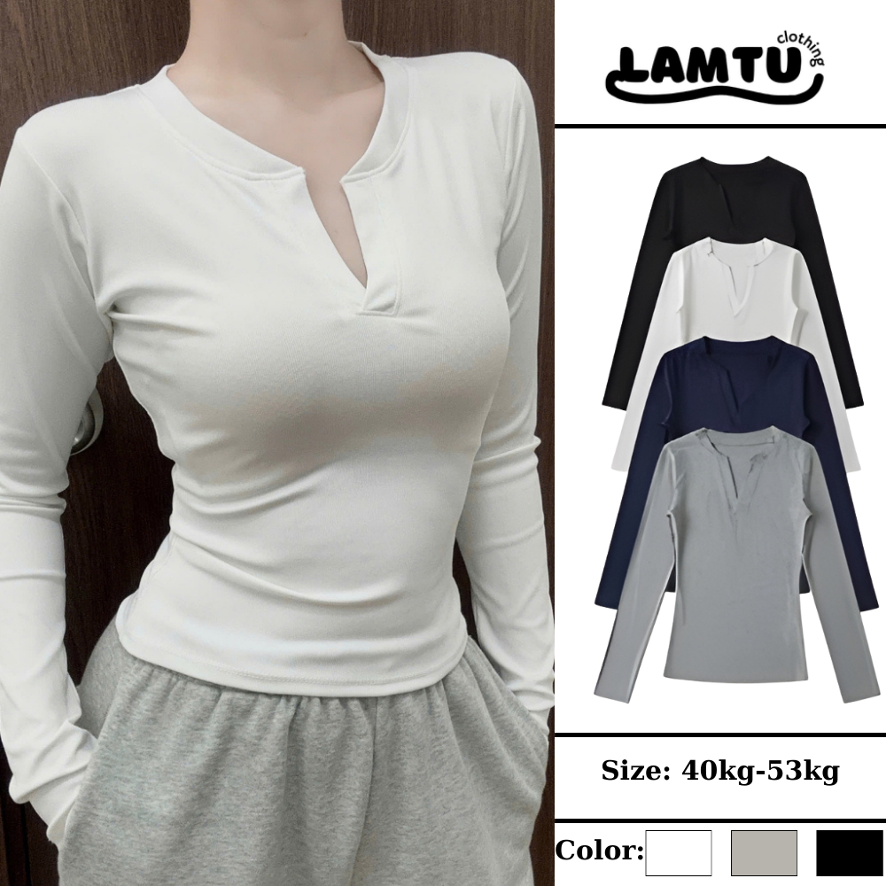 Áo Kiểu Thun Tay Dài Cổ Trụ Trơn Basic Dáng Dài Ôm Body, Áo Thun Nữ Tay Dài Kiểu Sexy  MA 522 | BigBuy360 - bigbuy360.vn