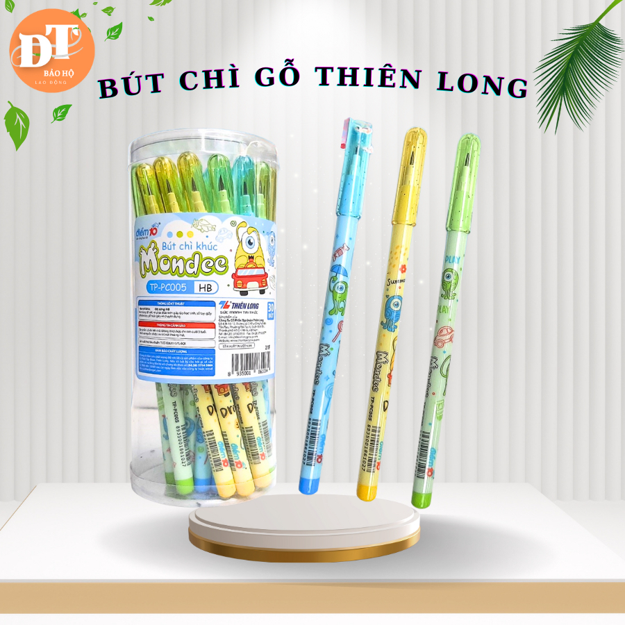 (Combo 10 cây) Bút chì khúc Thiên Long Điểm 10 TP-PC005, Bút chì nét nhỏ gọn đẹp_Chính hãng TL