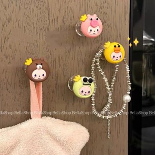Móc Dán Tường Kèm Sticker Hoạt Hình Siêu Cute - Chịu Lực Cực Tốt