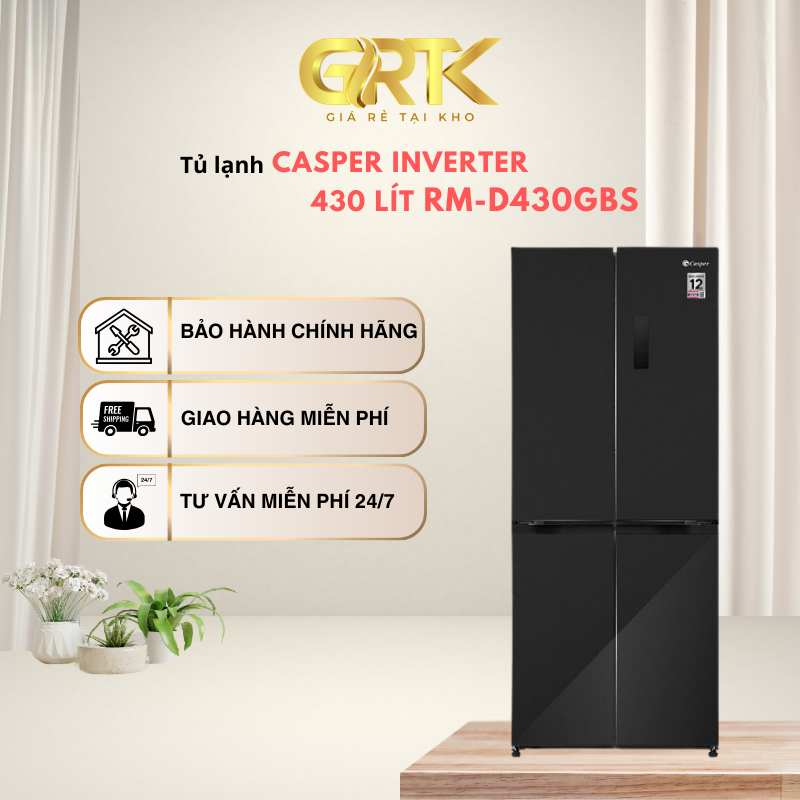 Tủ lạnh Casper Inverter Multi Door 430 lít RM-D430GBS – Giao Nhanh TP.HCM
