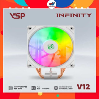 Tản nhiệt khí CPU VSP V12 LED ARGB - Hàng chính hãng