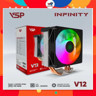 Tản nhiệt khí CPU VSP V12 LED ARGB - Hàng chính hãng
