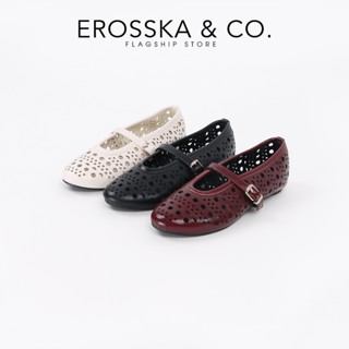 [LIVE] Erosska - Giày búp bê nữ lưới quai ngang kiểu dáng đơn giản cao 2cm - EL065