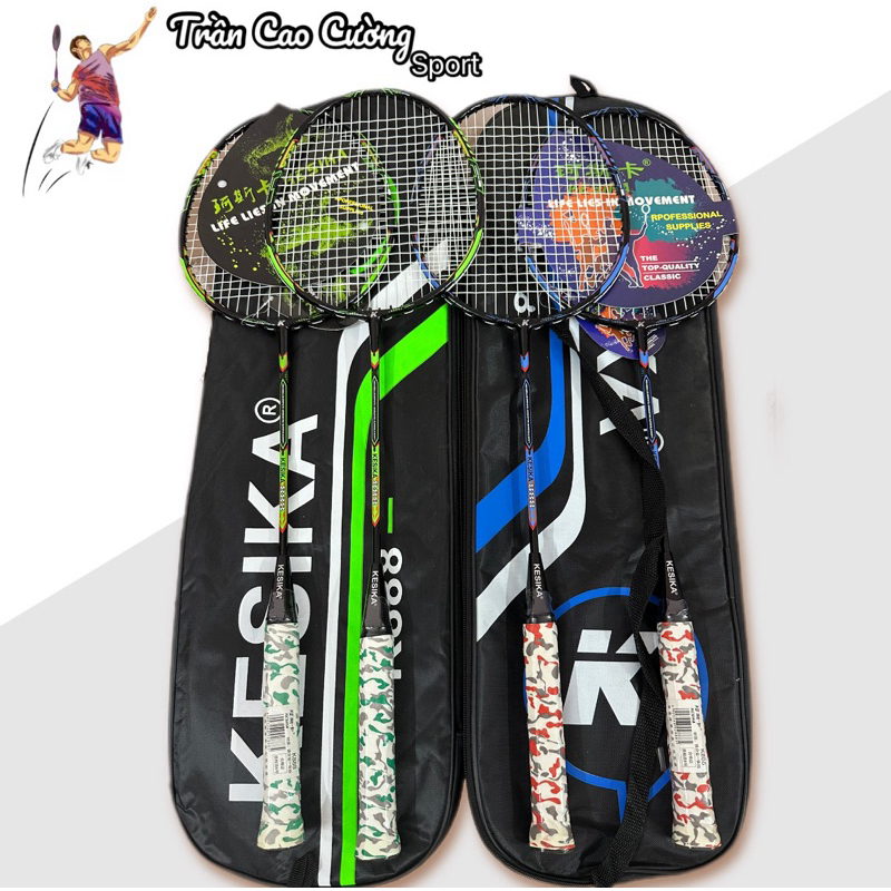 Combo bộ 2 vợt cầu lông KESIKA K888 cao cấp