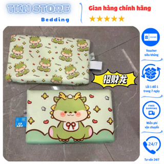 Gối cao su non cho bé kích thước 30x50cm, Gối ngủ trẻ em vải thun mềm mại, lõi gối cao su thiên nhiên an toàn cho bé