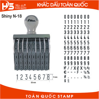 Dấu số xoay tay chấm mực Shiny N-18