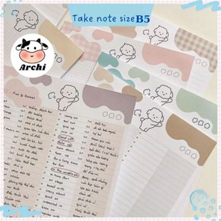 Tập 30 giấy note B5 học từ vựng, take note đáng yêu phong cách Hàn Quốc