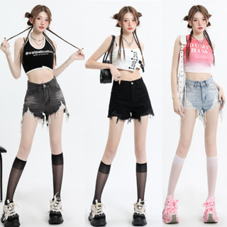 Quần Short Jean Nữ Trắng thời trang rách lộ túi lưng cao MIAA dáng ngắn cạp cao chất bò co giãn bigsize