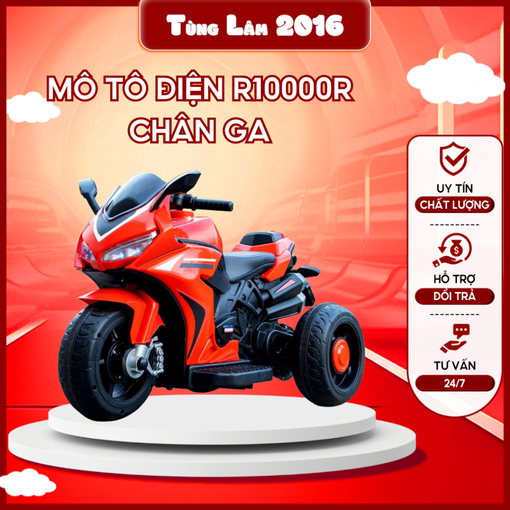 Xe mô tô địa hình, xe máy điện 3 bánh cho bé R10000R