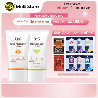 Kem Chống Nắng Dr.G Brightening Up Green Mild Up Sun + DRG Tone Up Cam Xanh Dr G 50ml