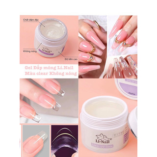 Gel đắp móng Li-Nail siêu đặc màu clear không nóng 20-65gr
