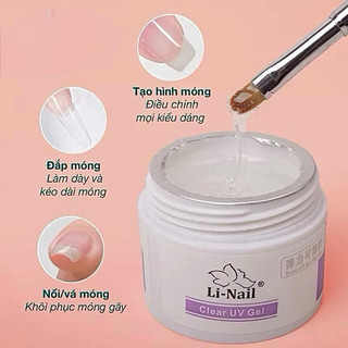 Gel đắp móng Li-Nail siêu đặc màu clear không nóng 20-65gr