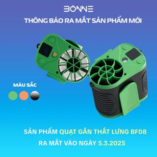 Quạt gắn thắt lưng BONNE BF08, Quạt điều hoà 7 cấp độ gió siêu mát, Quạt cầm tay thế hệ mới bảo hành 1 năm