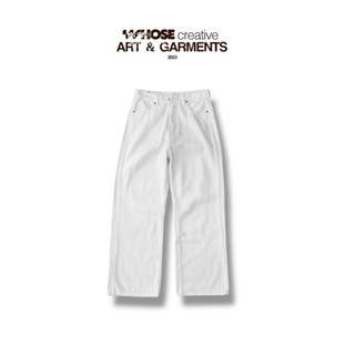 WHITE WIDE STRAIGHT JEANS WHOSE - Quần jeans ống đứng Whose Studio 1719
