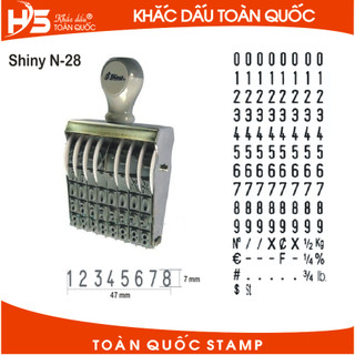Dấu số xoay tay chấm mực Shiny N-28